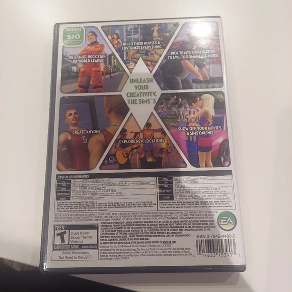 The Sims 3 Game (Windows/Mac: Mac and Windows, DVD Rom 2009) Manuals included - Picture 2 of 3